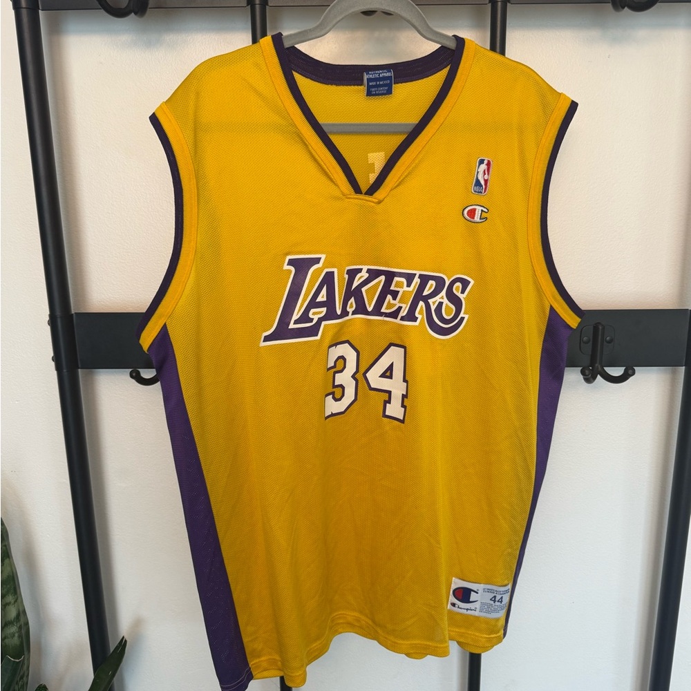 Champion Yellow and Purple Lakers Basketball Jersey